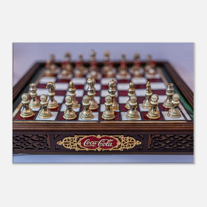 Coca-Cola themed chess set canvas by Istvan Maar Photography - close-up