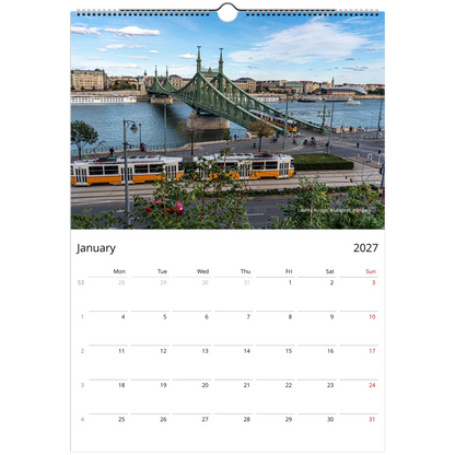 2027 Bridges Wall Calendar – lifestyle wall display in home interior