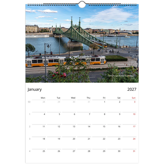 2027 Bridges Wall Calendar – lifestyle wall display in home interior