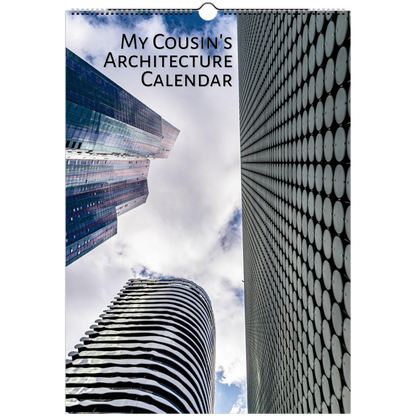 Personalised Architecture Wall Calendar by Istvan Maar Photography in English week starts on Sunday