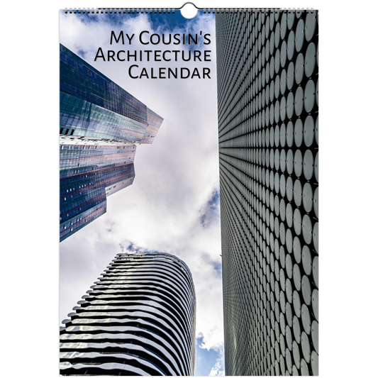 Personalised Architecture Wall Calendar by Istvan Maar Photography in English week starts on Sunday