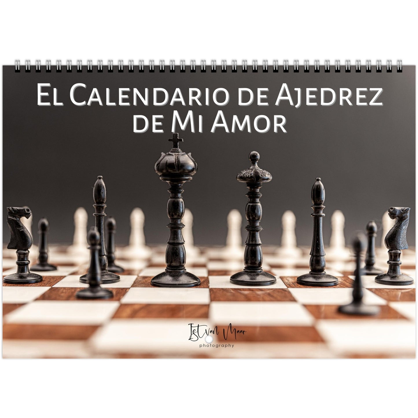 2025 Chess Wall Calendar by Istvan Maar Photography featuring intricate chess sets.