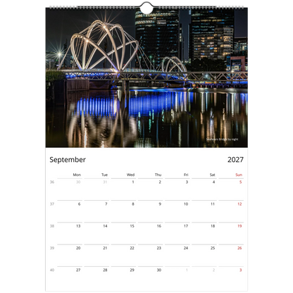 2027 Melbourne Wall Calendar - monthly spread with Melbourne photography