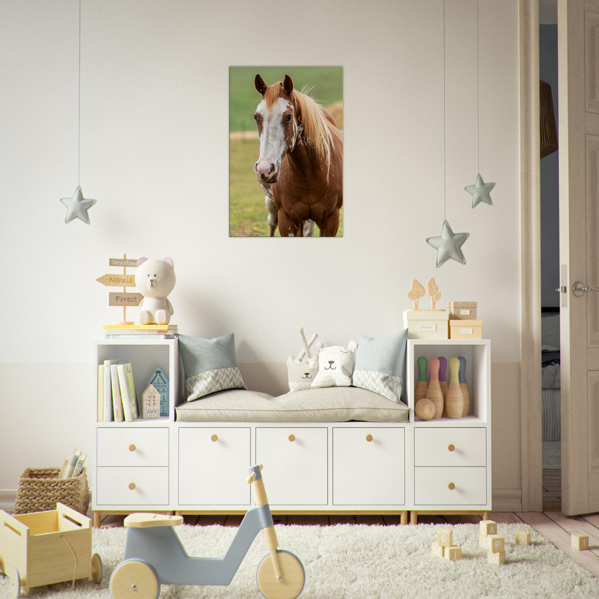 Horse Nursery Physical Print Canvas by Istvan Maar photography