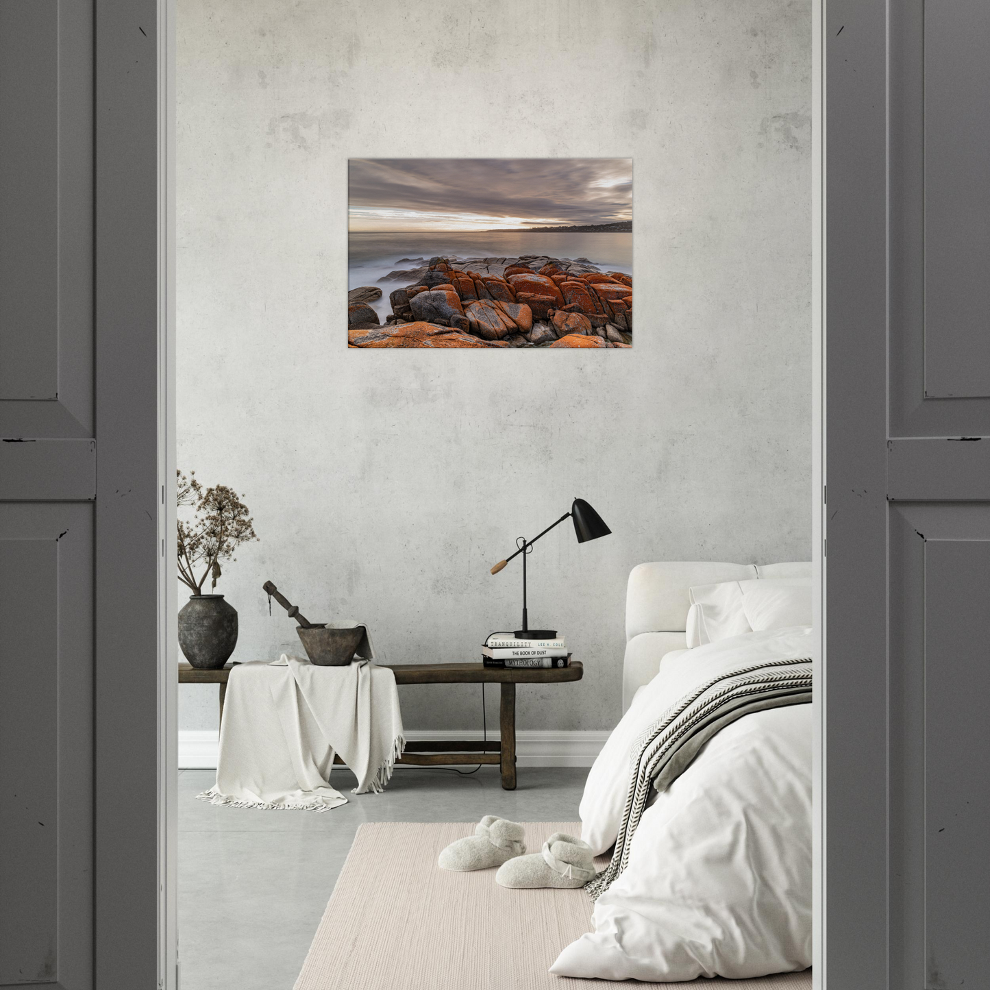 Tasmanian Coastal Stretched Canvas by Istvan Maar Photography - in bedroom