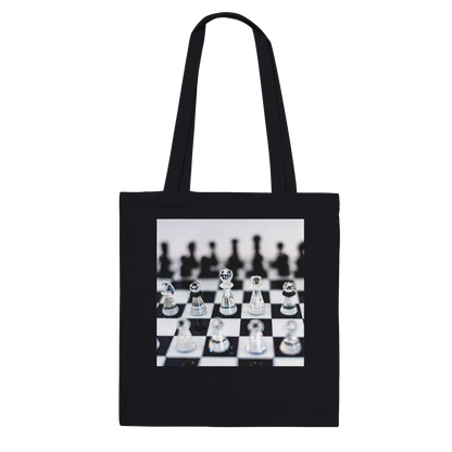 Think Sharp crystal chess tote bag — Premium Black