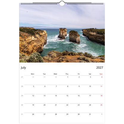 Great Ocean Road Wall Calendar – lifestyle wall display in home interior