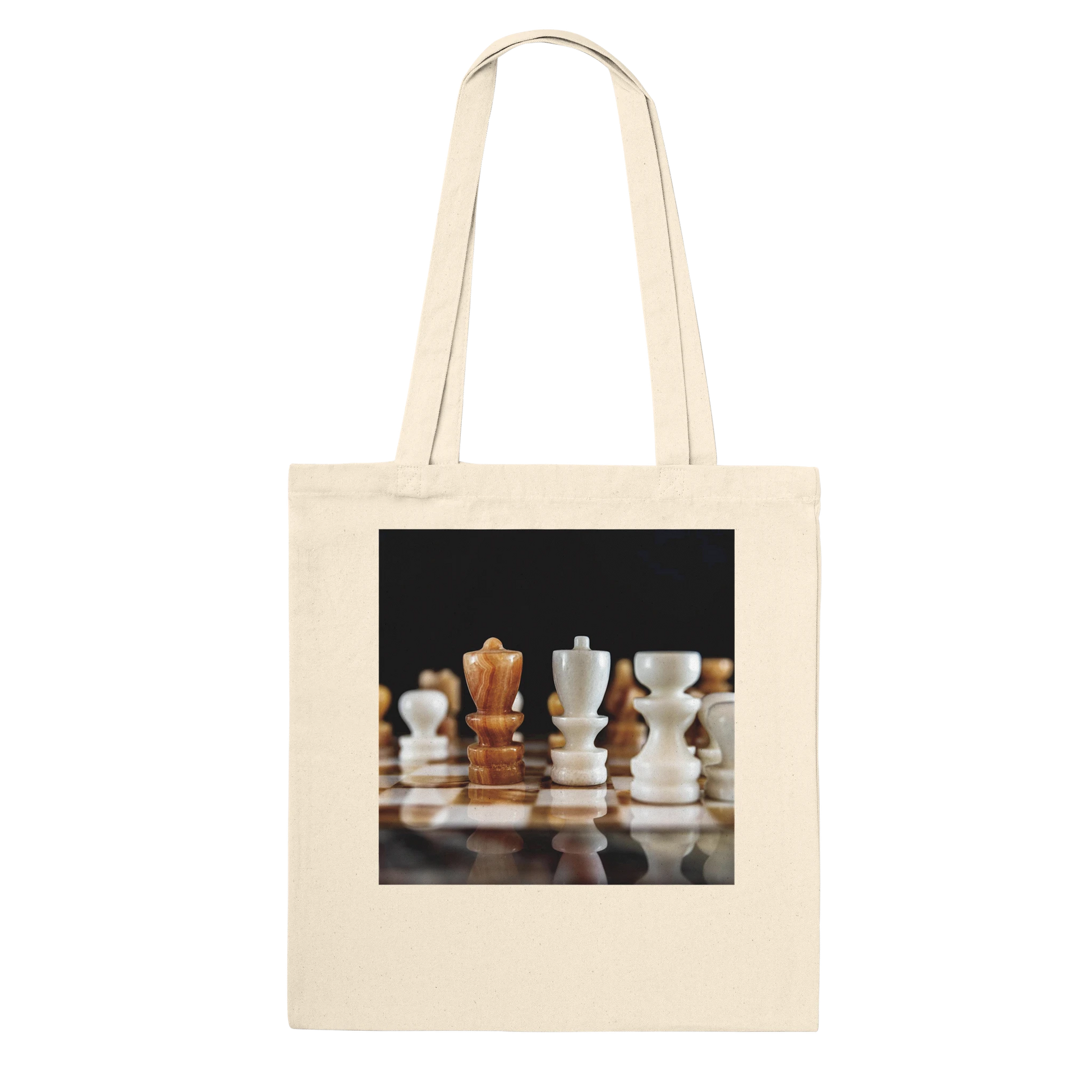 The King Stands Alone chess tote bag — Classic Natural