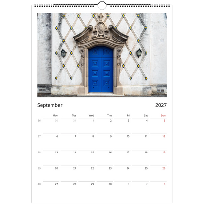 2027 Doorways Wall Calendar – lifestyle wall display in home interior