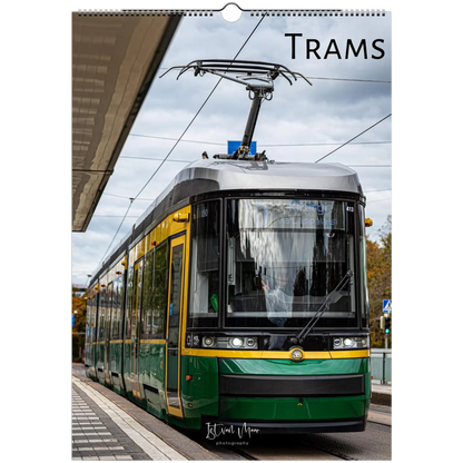 2027 Trams Wall Calendar – front cover featuring Melbourne tram photography by Istvan Maar