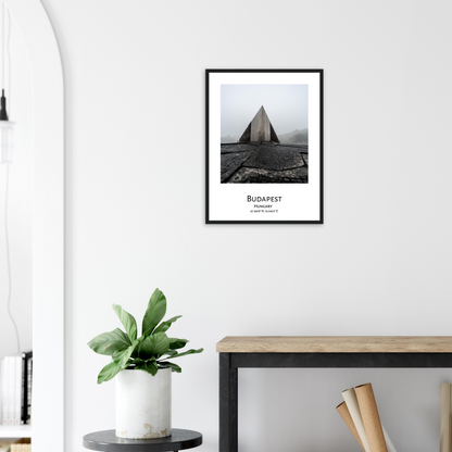 Personalised framed Budapest poster by Istvan Maar Photography - black frame - lobby