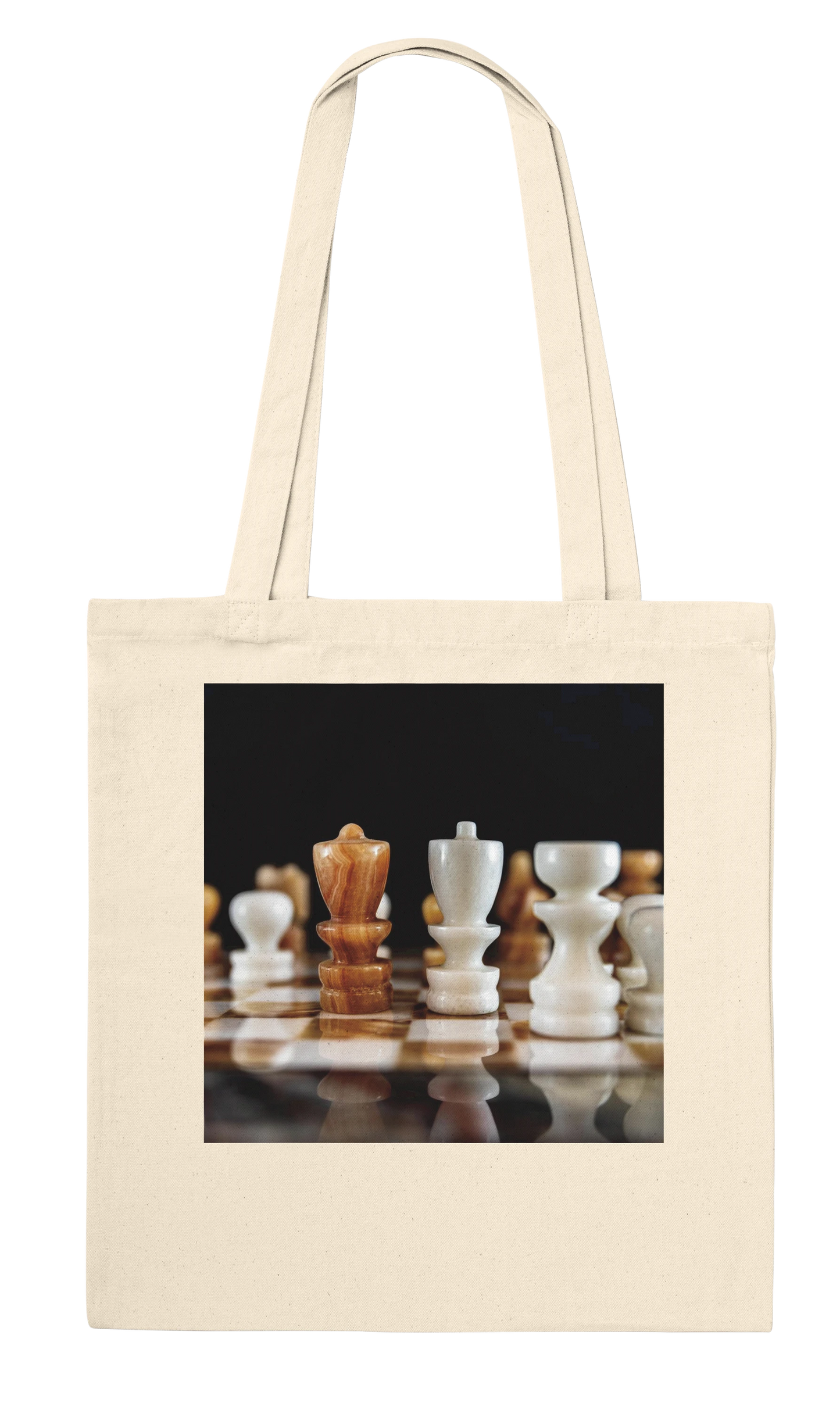 The King Stands Alone chess tote bag — Premium Natural