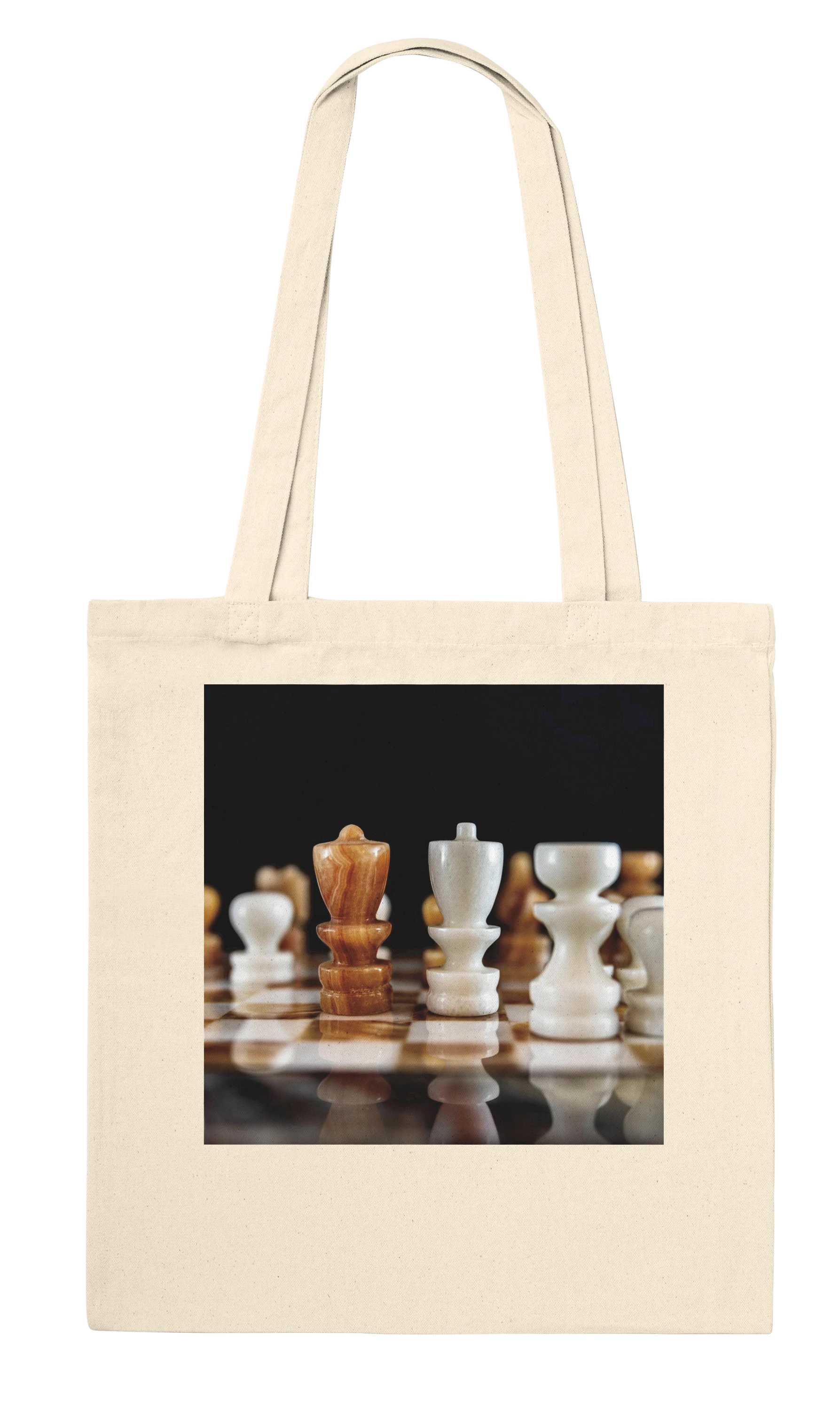 The King Stands Alone chess tote bag — Premium Natural