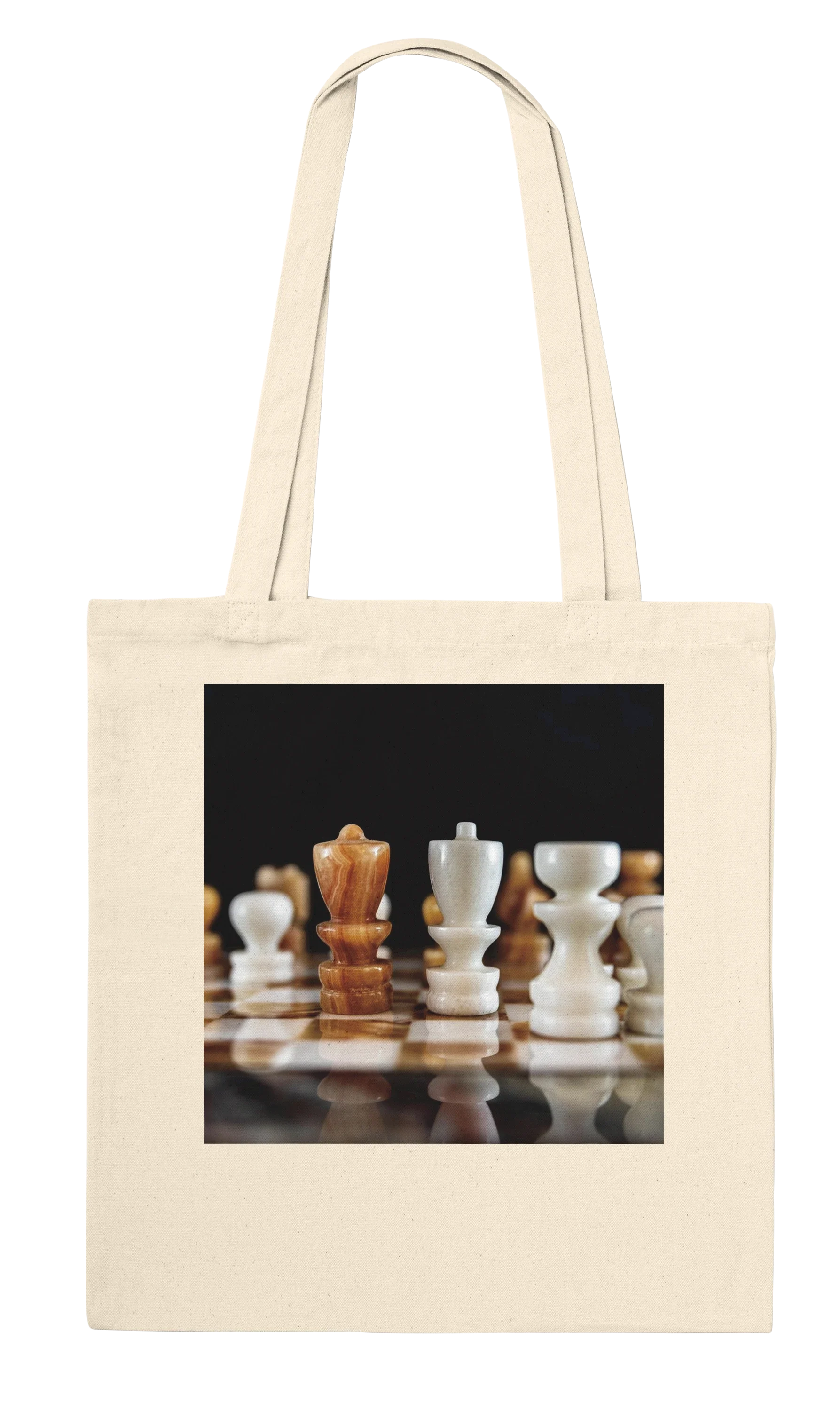 The King Stands Alone chess tote bag — Premium Natural