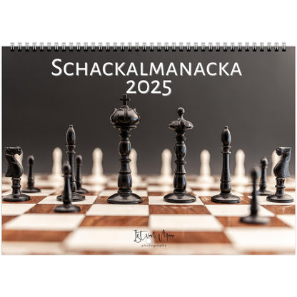 2025 Chess Wall Calendar by Istvan Maar Photography featuring intricate chess sets.