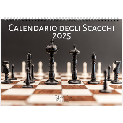 2025 Chess Wall Calendar by Istvan Maar Photography featuring intricate chess sets.