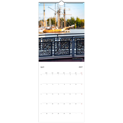 2027 Helsinki Slim Wall Calendar - photography detail of Helsinki landmarks