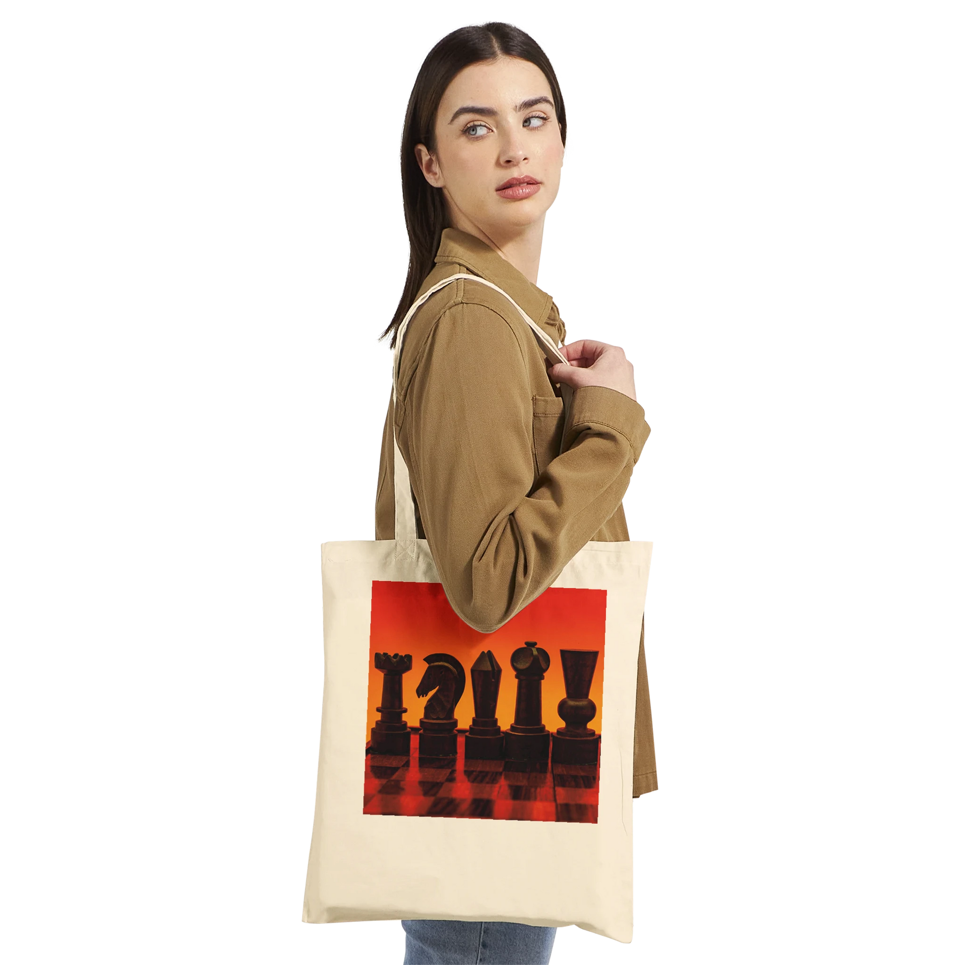 Silhouette Chess Tote Bag – Fine Art Chess Photography – Personalised Gift for Chess Players