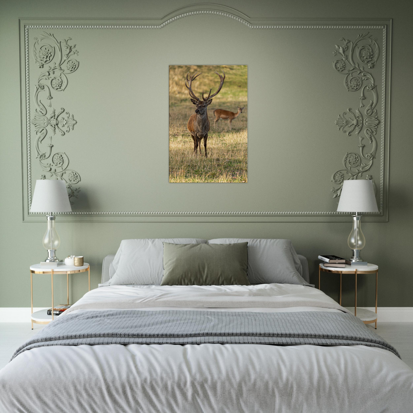 	
Deer Wildlife Animals Art Nursery Photography Wall Decor Kids Room Poster Playroom Artwork Stag Stretched Canvas 070