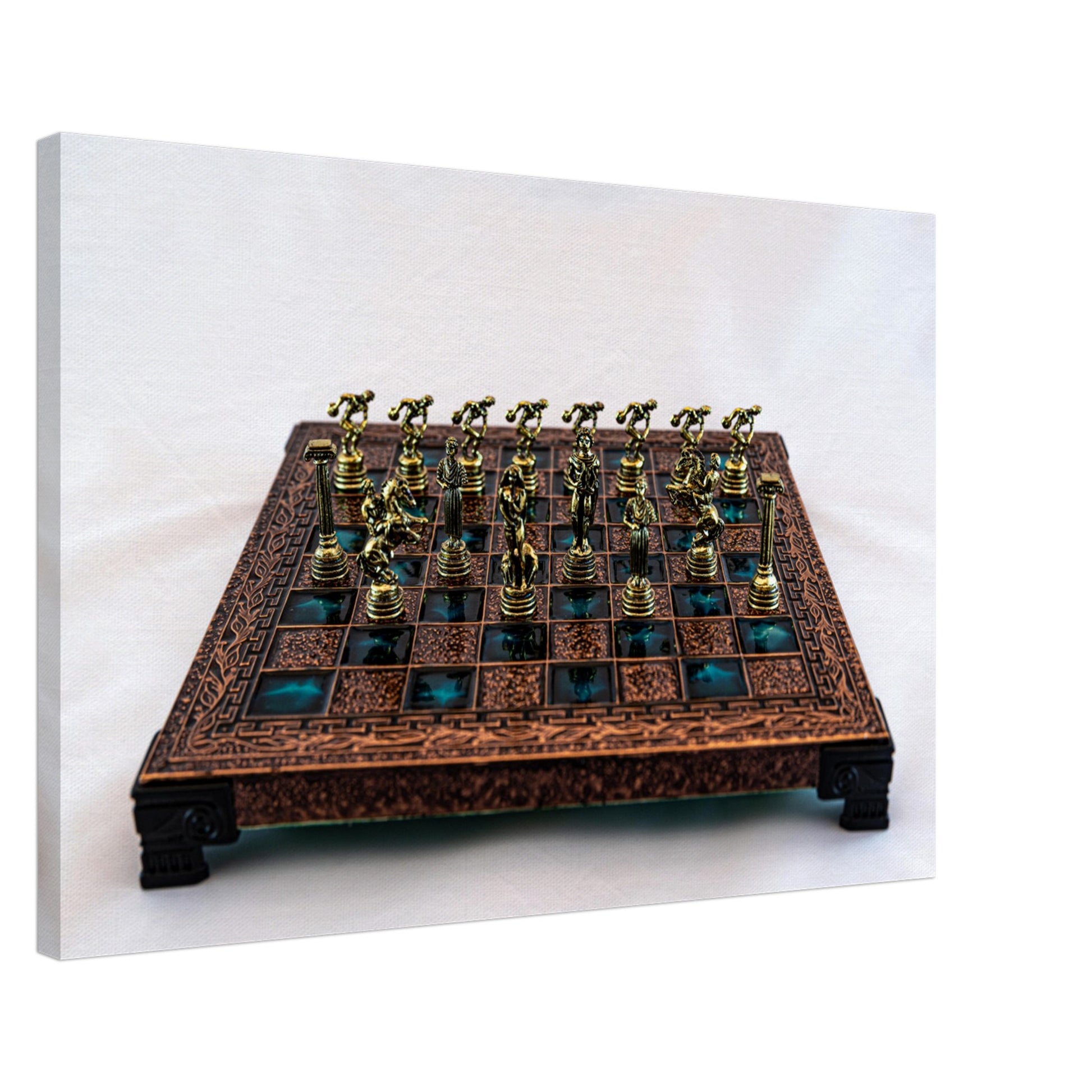 Greek Mythology Themed Chess Set Canvas by Istvan Maar Photography - by side