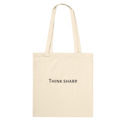 Think Sharp crystal chess tote bag — Classic Natural