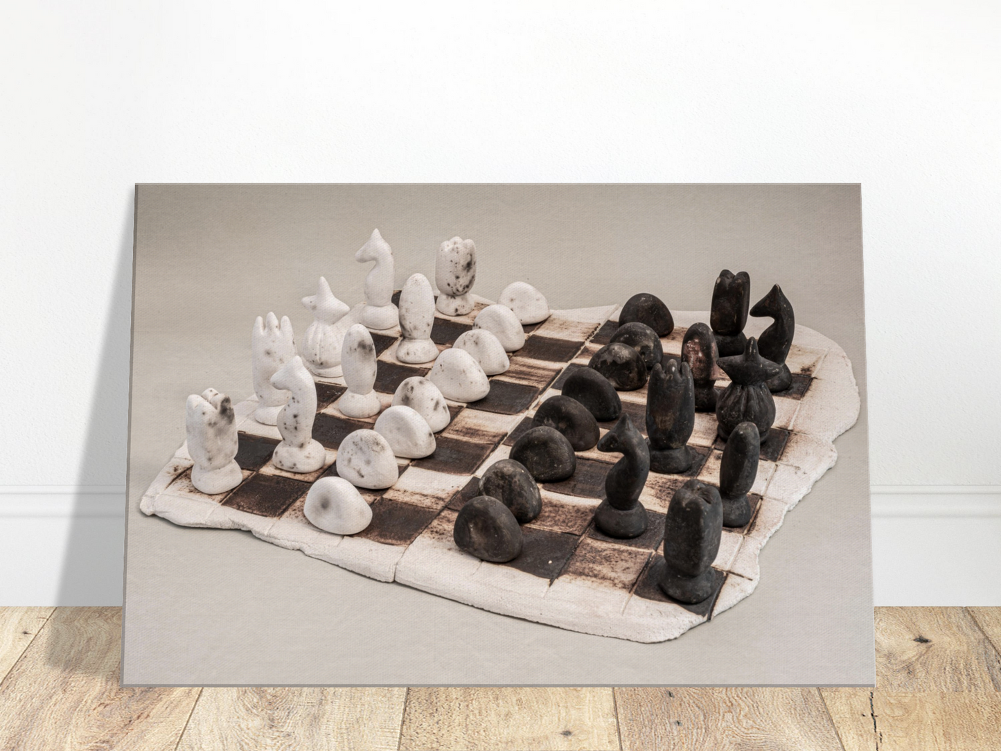 Pebble stone Chess Set Canvas by Istvan Maar Photography - lean