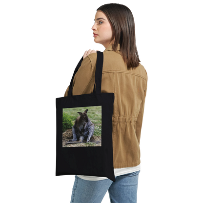 Lazy Kangaroo Tote Bag by Istvan Maar Photography – Classic style in Black canvas