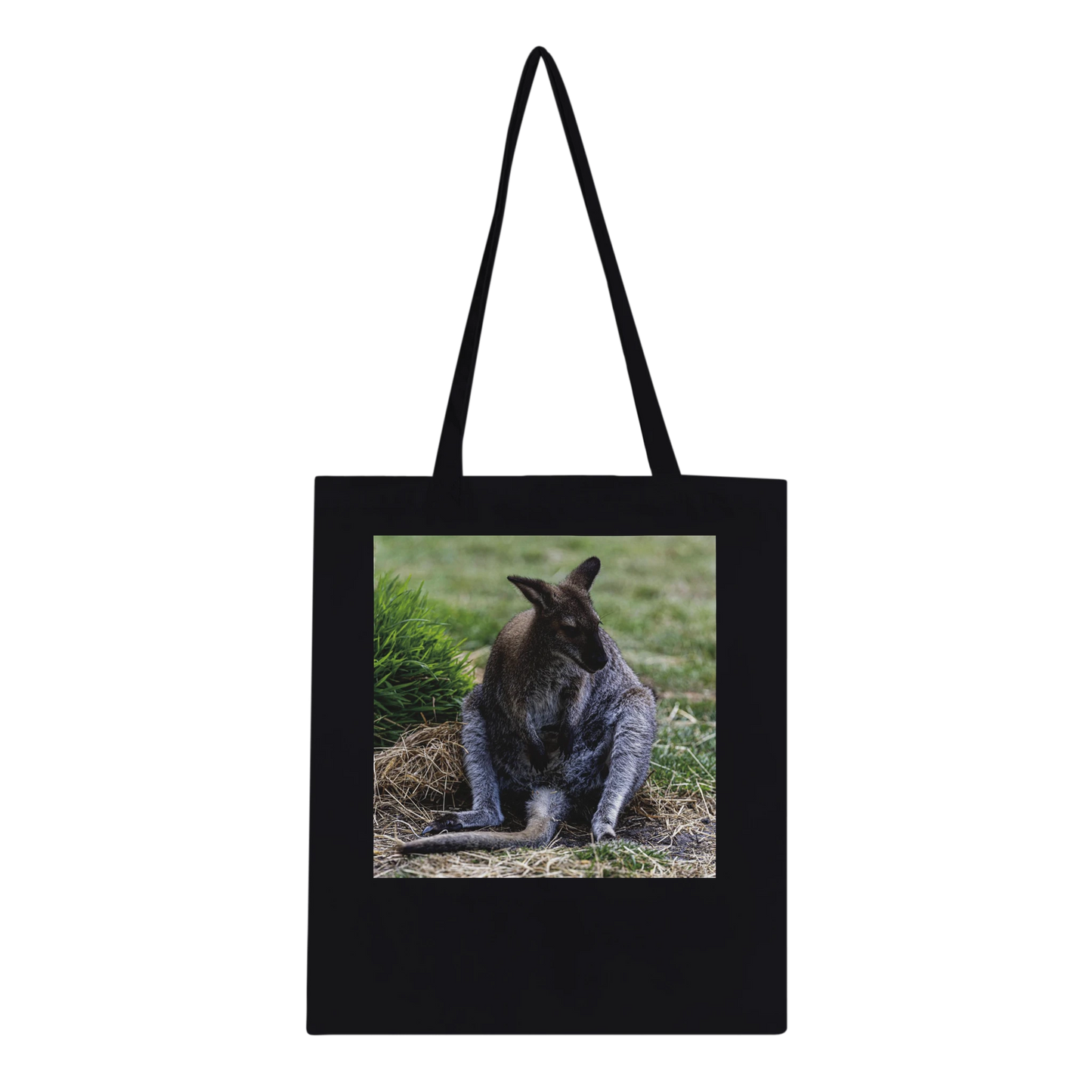 Lazy Kangaroo Tote Bag – Australian wildlife photography canvas tote, additional product view 1