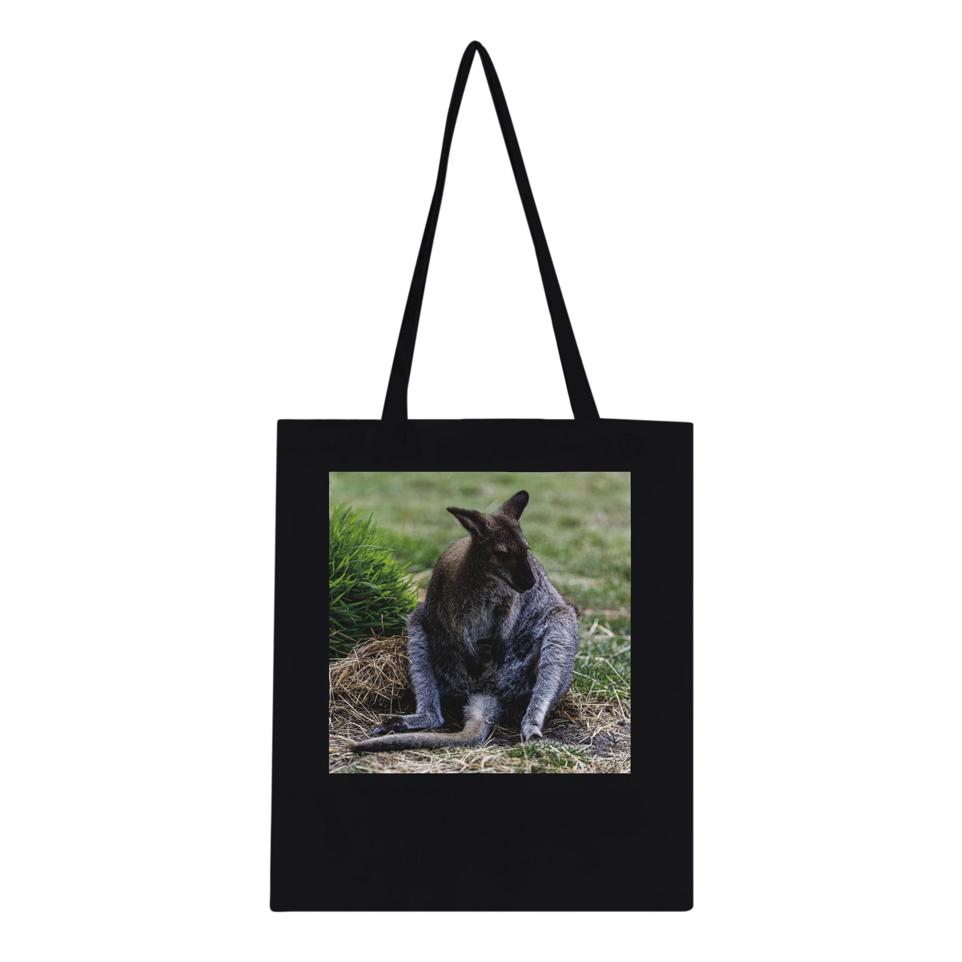 Lazy Kangaroo Tote Bag – Australian wildlife photography canvas tote, additional product view 1
