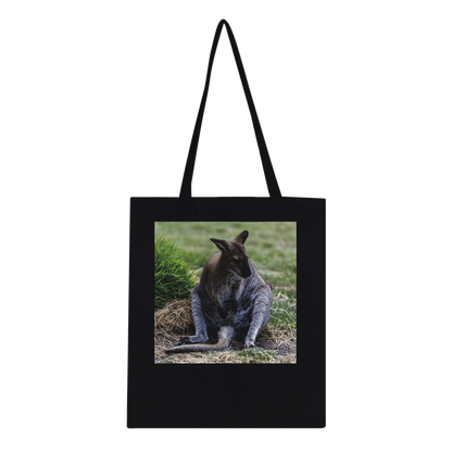 Lazy Kangaroo Tote Bag – Australian wildlife photography canvas tote, additional product view 1