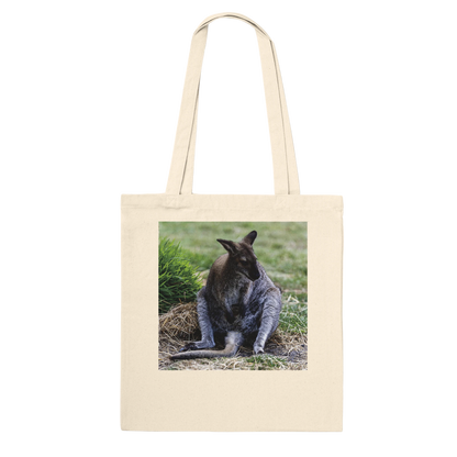 Lazy Kangaroo Tote Bag – Australian wildlife photography canvas tote, additional product view 2
