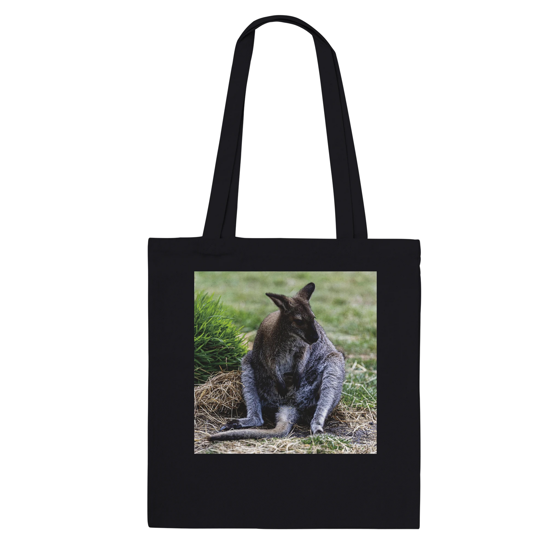 Lazy Kangaroo Tote Bag – Australian wildlife photography canvas tote, additional product view 3