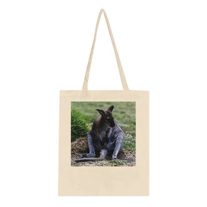 Lazy Kangaroo Tote Bag – Australian wildlife photography canvas tote, additional product view 4