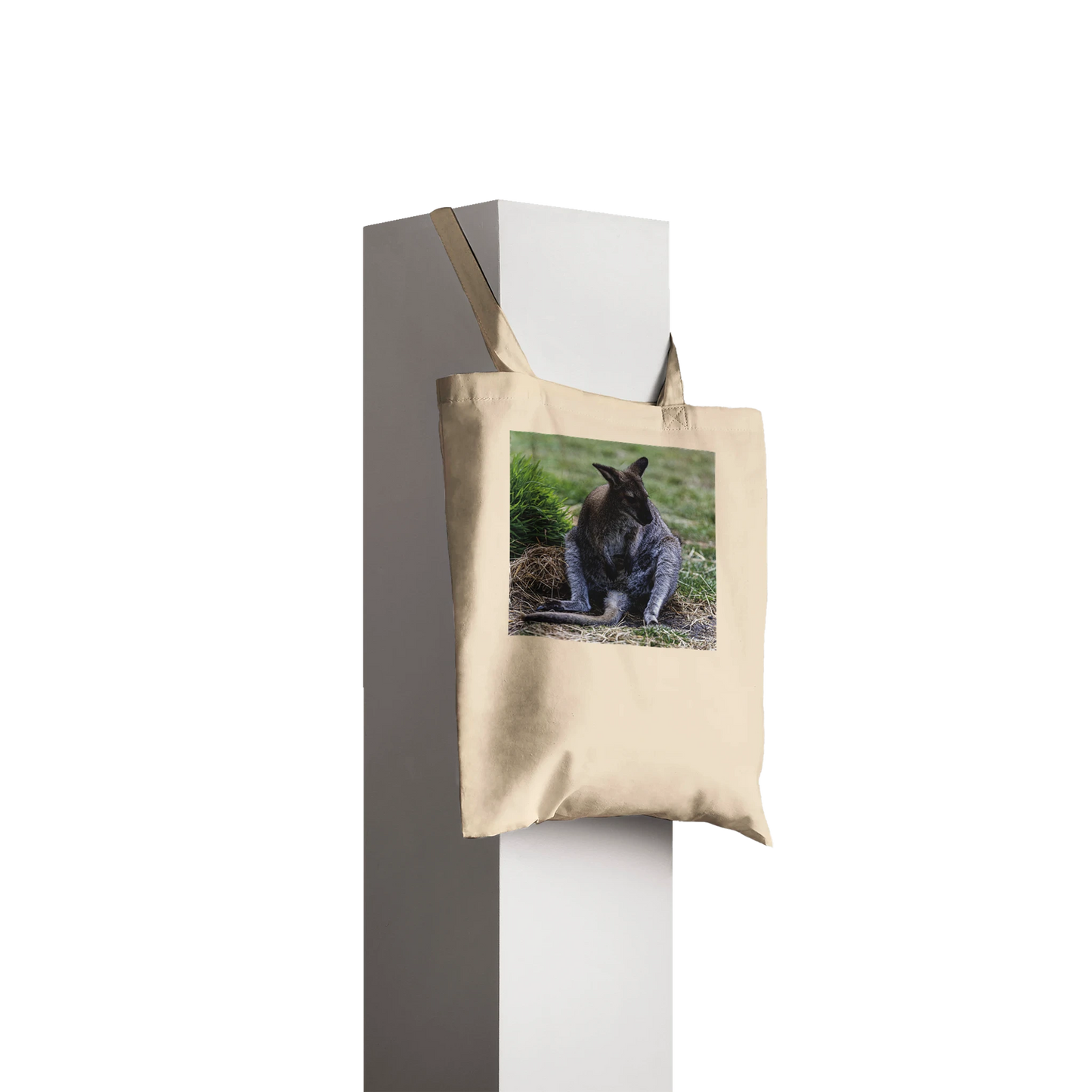 Lazy Kangaroo Tote Bag – Australian wildlife photography canvas tote, additional product view 5