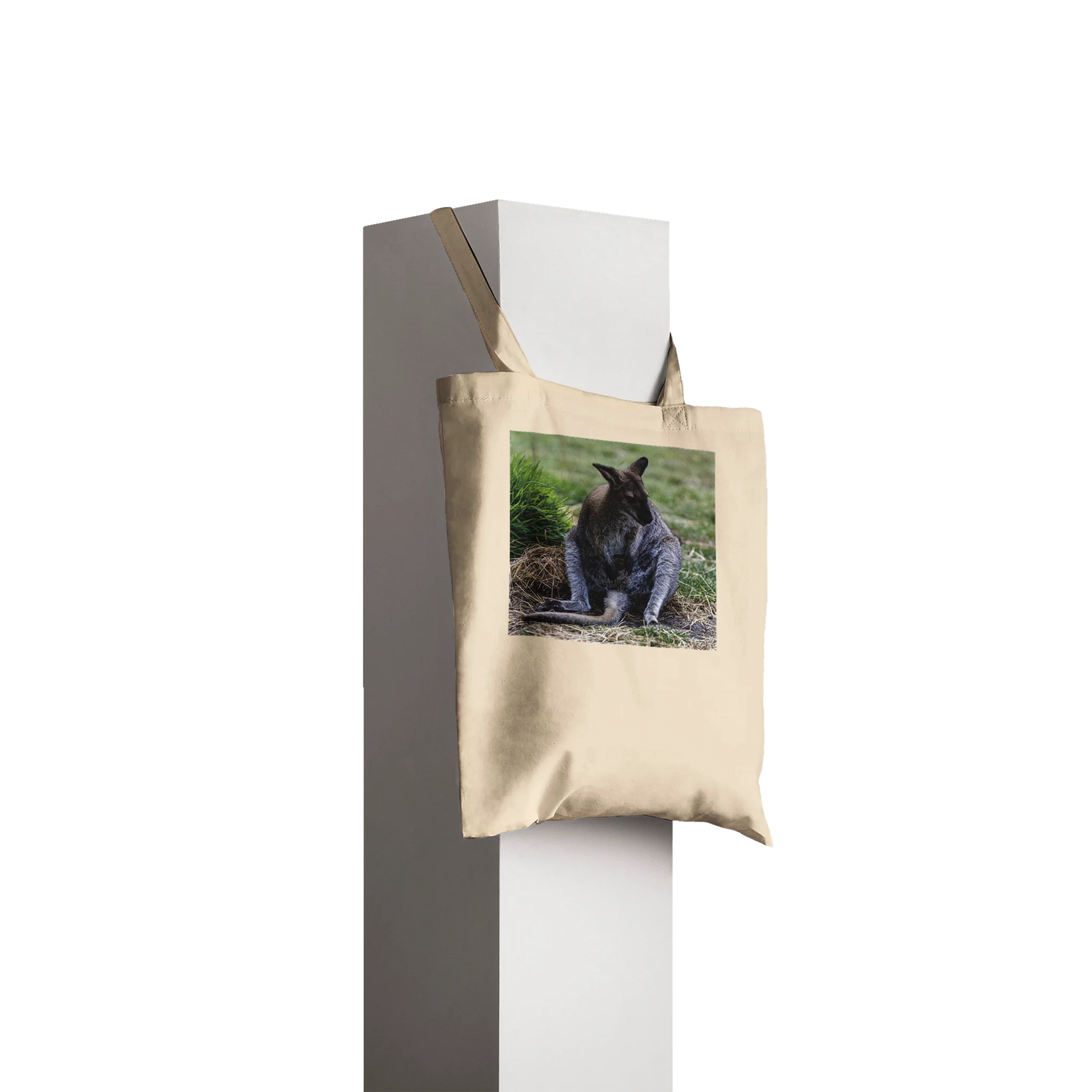 Lazy Kangaroo Tote Bag – Australian wildlife photography canvas tote, additional product view 5