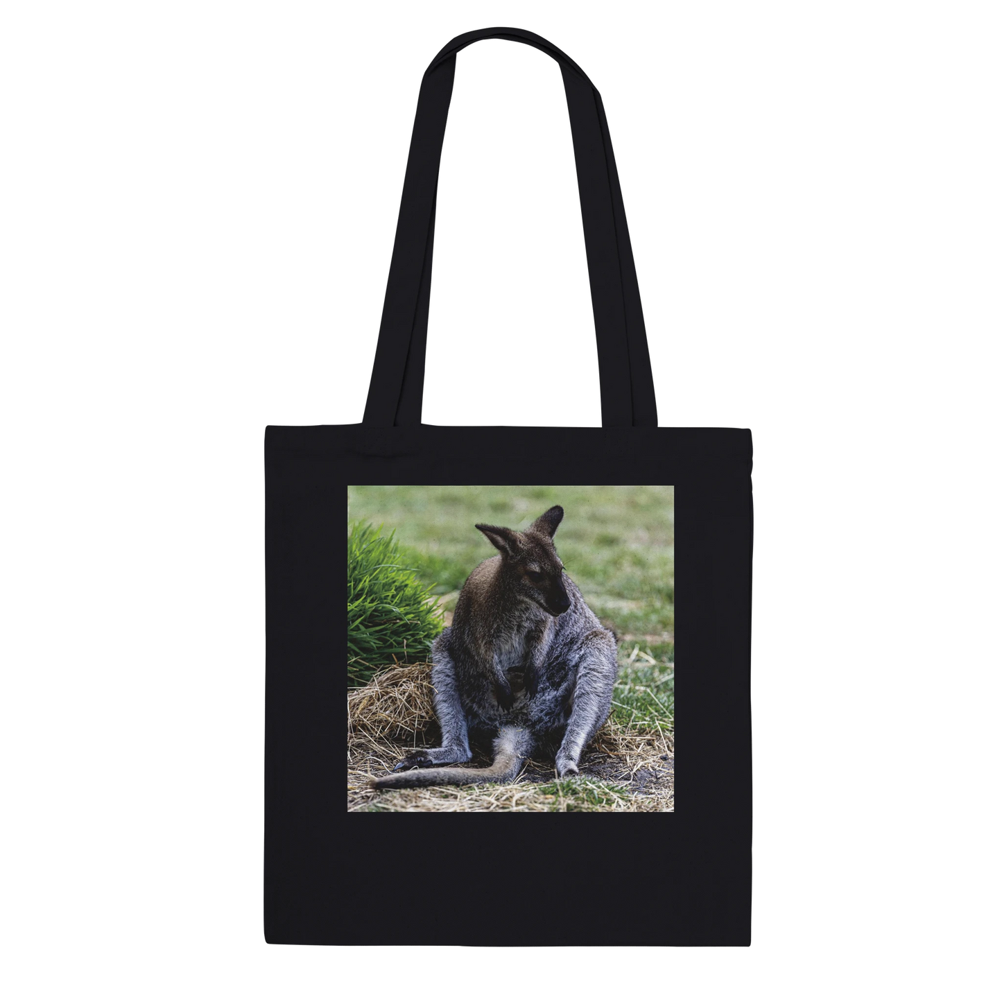 Lazy Kangaroo Tote Bag by Istvan Maar Photography – Premium style in Black canvas