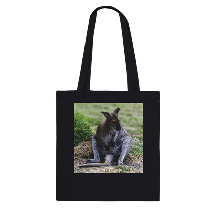 Lazy Kangaroo Tote Bag by Istvan Maar Photography – Premium style in Black canvas