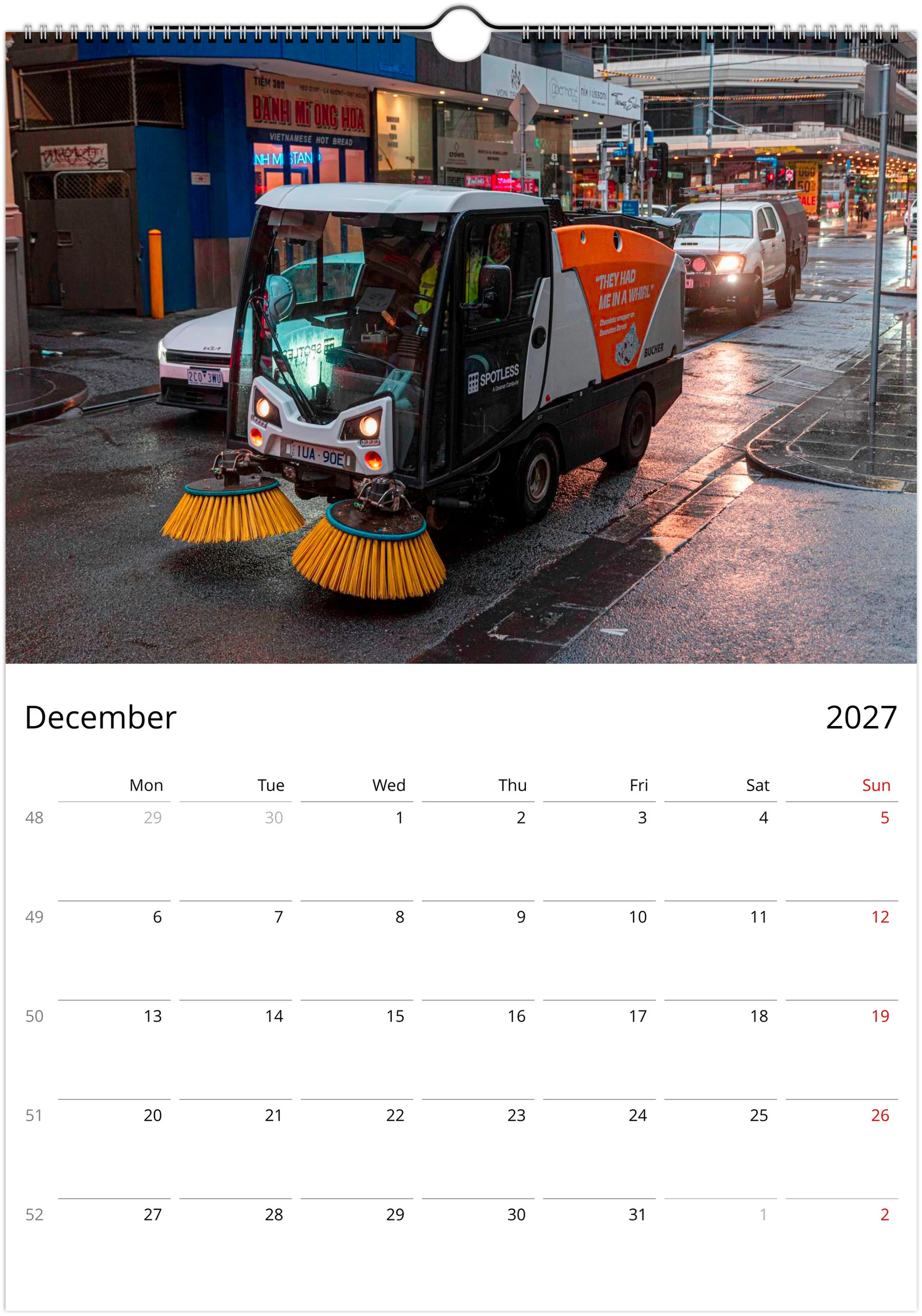 2027 Garbage Management Wall Calendar | 8366 Istvan Maar Photography