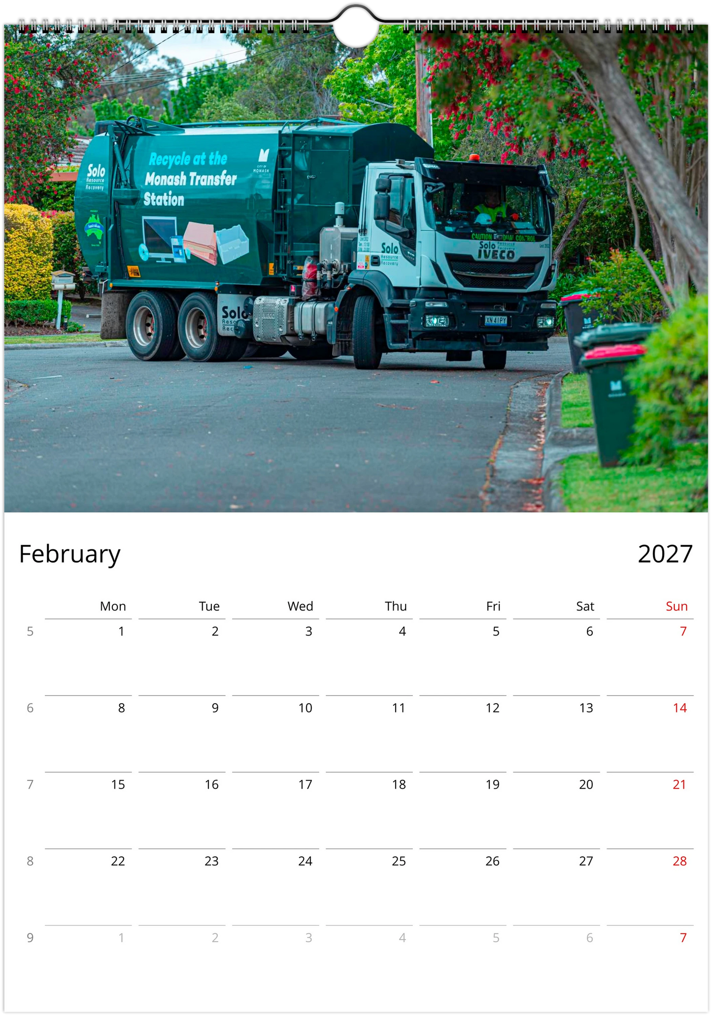 2027 Garbage Management Wall Calendar | 8366 Istvan Maar Photography