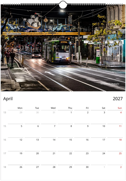2027 Trams Wall Calendar | 6409 Istvan Maar Photography