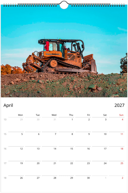 2027 Construction Wall Calendar | 7085 Istvan Maar Photography
