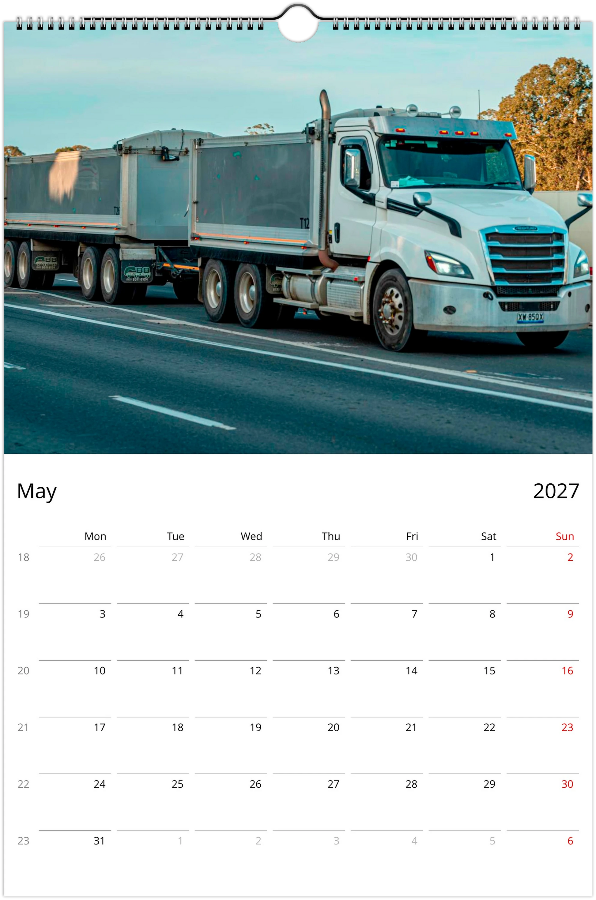 2027 Construction Wall Calendar | 7085 Istvan Maar Photography