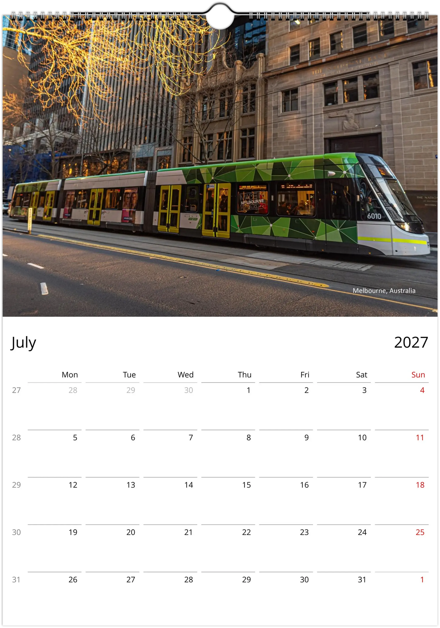2027 Trams Wall Calendar | 6409 Istvan Maar Photography