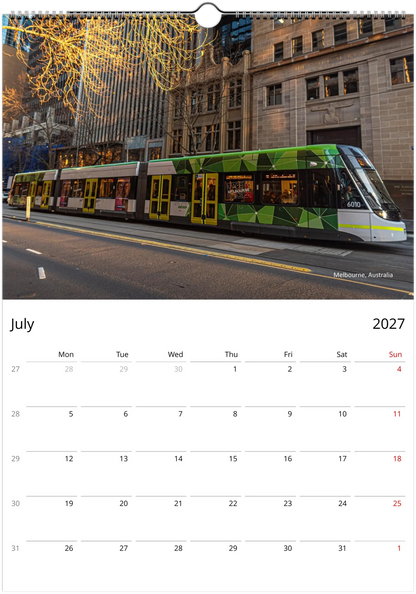 2027 Trams Wall Calendar | 6409 Istvan Maar Photography
