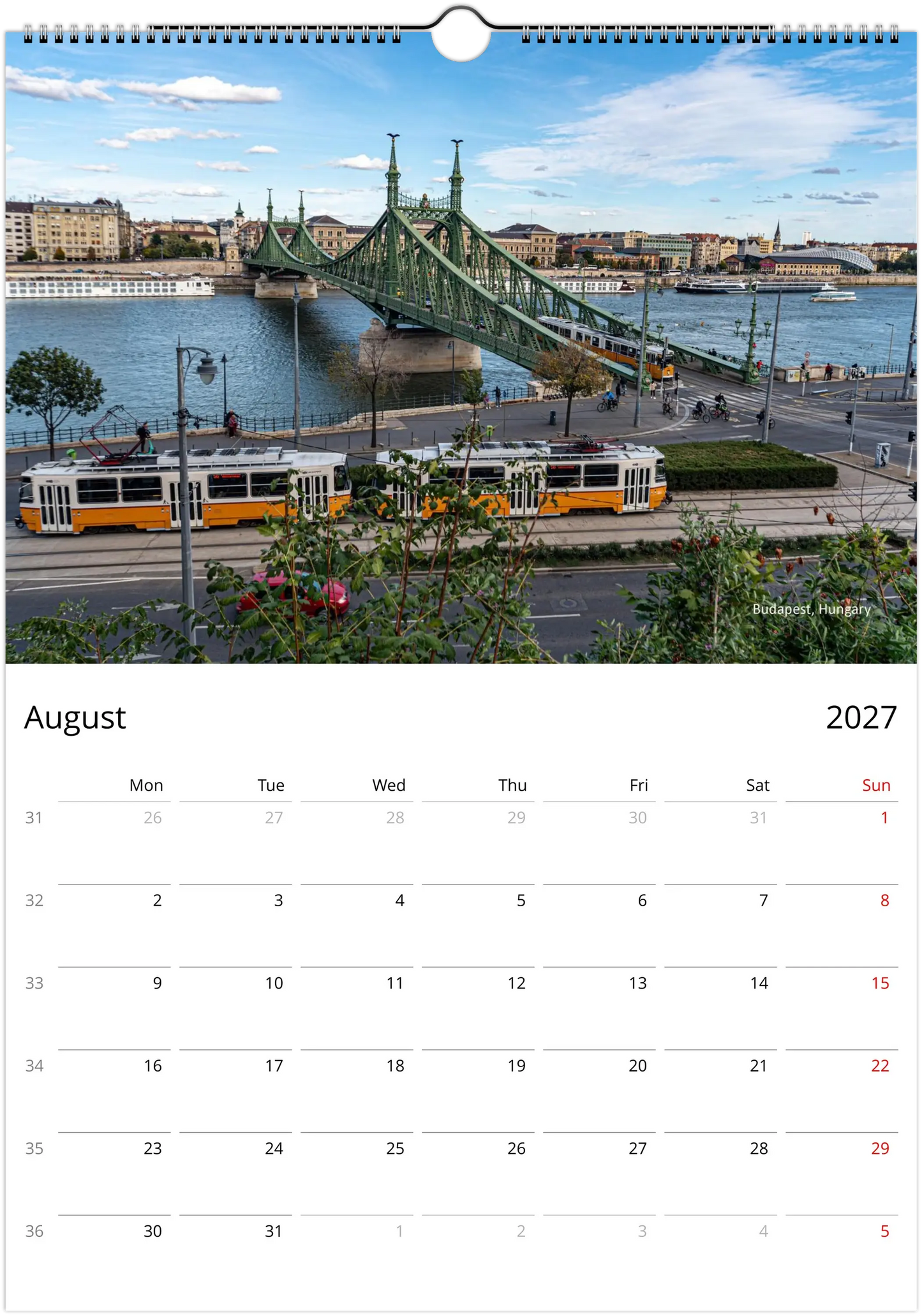 2027 Trams Wall Calendar | 6409 Istvan Maar Photography