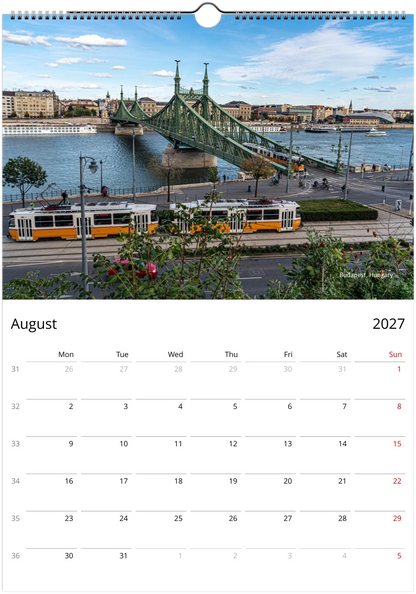 2027 Trams Wall Calendar | 6409 Istvan Maar Photography