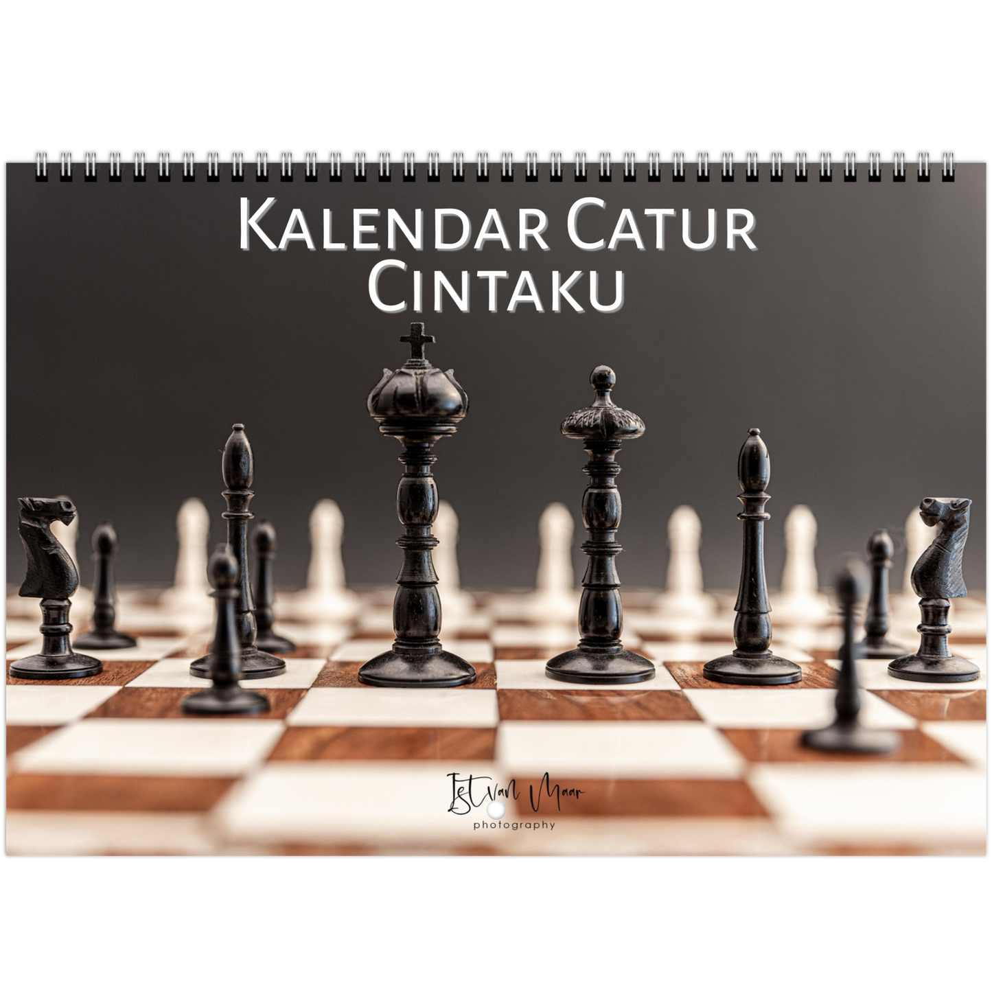 Personalized Chess Wall Calendar | A4 Horizontal | Malay | Week Starts Sunday | 4799