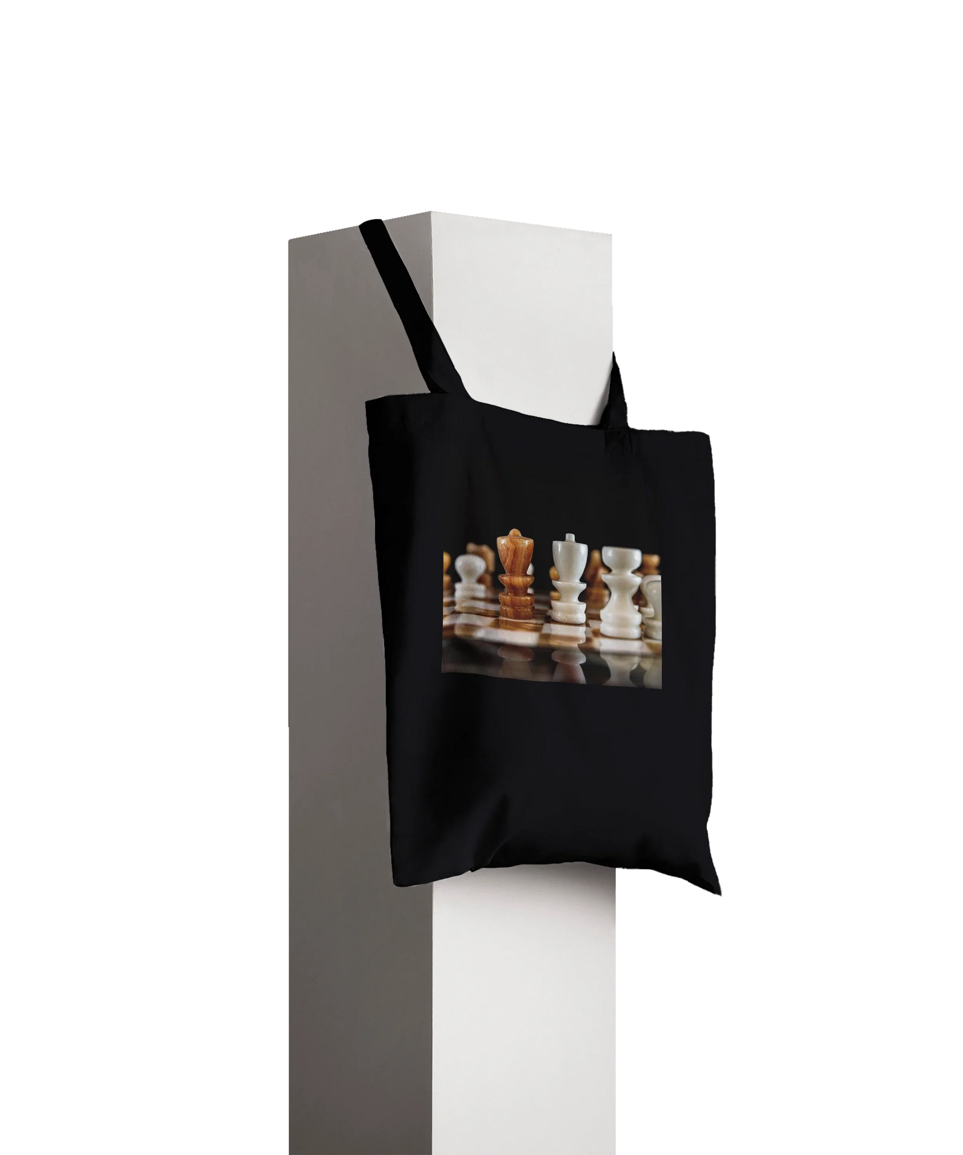The King Stands Alone chess tote bag — Premium Black