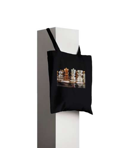 The King Stands Alone chess tote bag — Premium Black