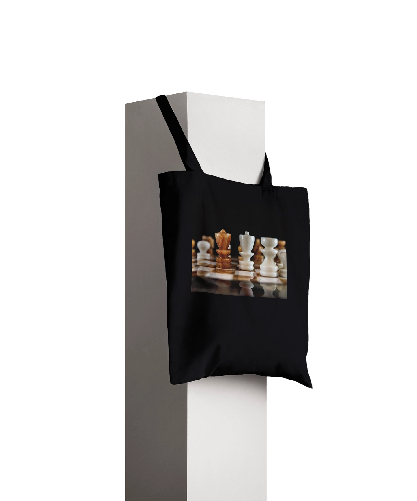 The King Stands Alone chess tote bag — Premium Black